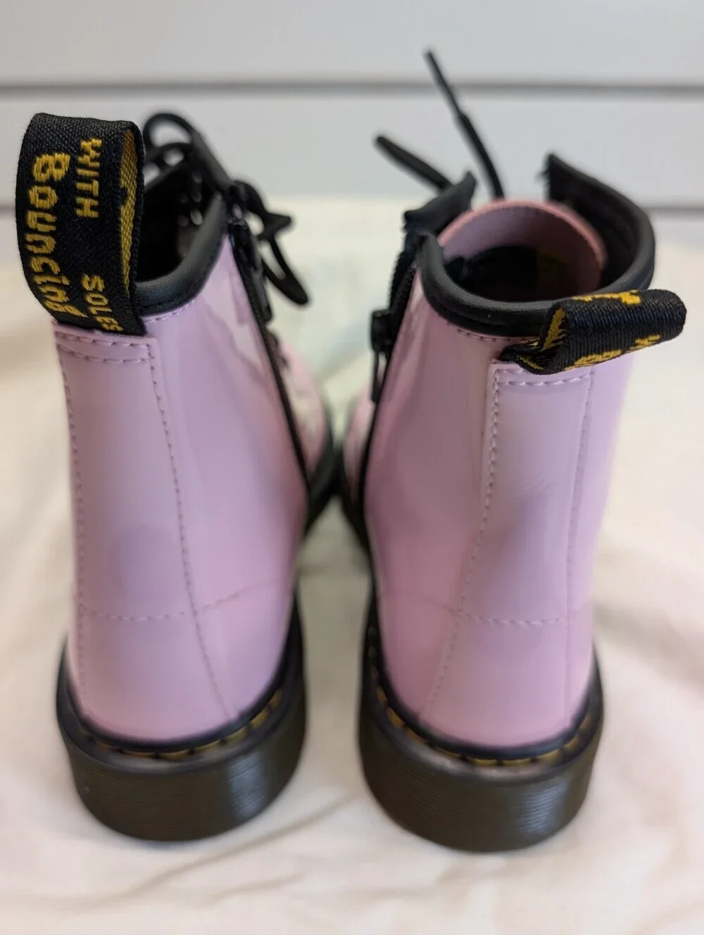 Dr. Martens 1460 8-Eye Patent Boot - Little Kid - Pale Pink Size 3 NWOB